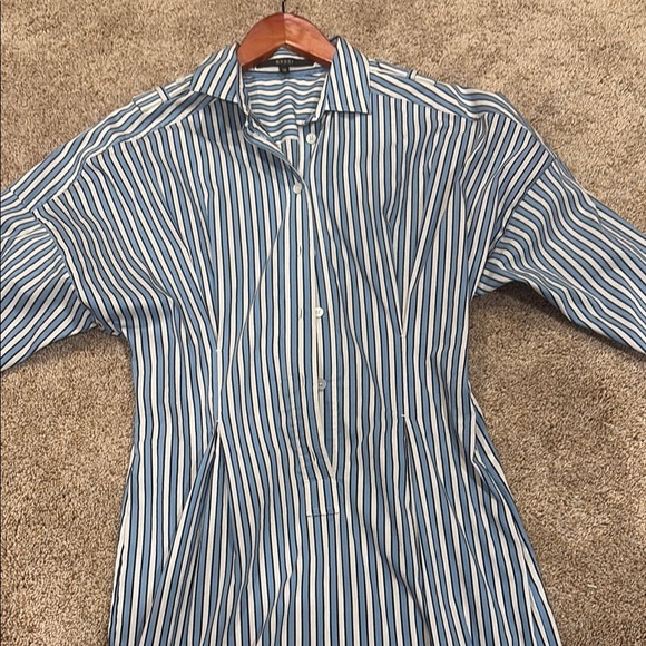 Gucci Blue and White Striped Long Sleeve Dress - Picture 2 of 7